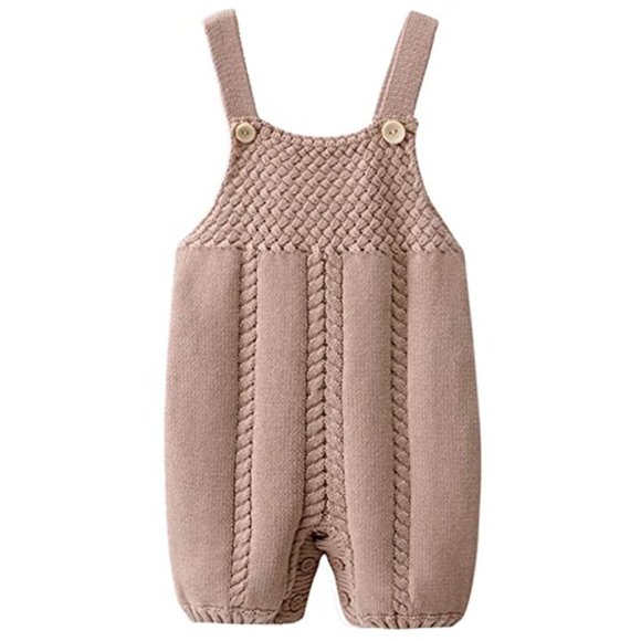 ORGANIC BABY SWEATER KNIT OVERALLS - Picture 1 of 6